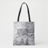 Tote Bag Vieux journal Voyageur Aventure (Devant)