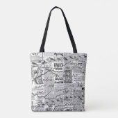 Tote Bag Vieux journal Voyageur Aventure (Dos)
