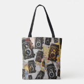 Tote Bag Vieux Motif Caméra de voyage (Dos)