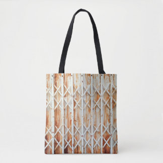 Tote Bag Vieux panneaux de portes en fer sont rouillés. abs