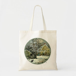 Tote Bag Vieux Style Terrier Écossais Hiver