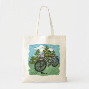 Tote Bag Vieux Vélo Bicyclette Bleu