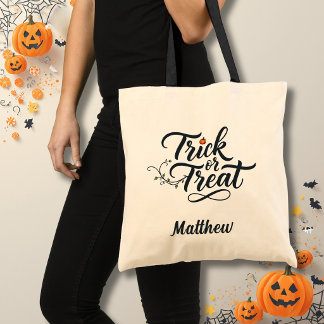 Tote Bag Vigne Accents Trick or Treat Halloween
