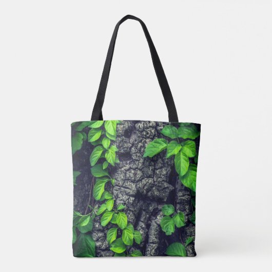 Tote Bag Vigne et arbre à pieds nature rustique (Dos)