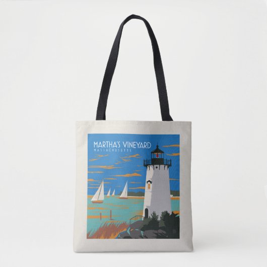 Tote Bag Vignoble de Martha, Massachusetts | Phare (Devant)