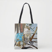 Tote Bag Viking Cat Blue Dragon (Devant)