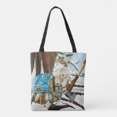 Tote Bag Viking Cat Blue Dragon (Dos)