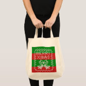Tote Bag Vilain pull motif sonnettes Joyeux fils Xmas (Devant (produit))