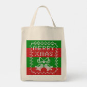 Tote Bag Vilain pull motif sonnettes Joyeux fils Xmas (Dos)