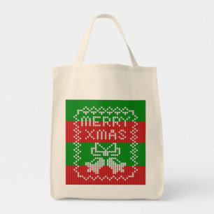 Tote Bag Vilain pull motif sonnettes Joyeux fils Xmas