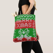 Tote Bag Vilain pull motif sonnettes Joyeux fils Xmas (De près)