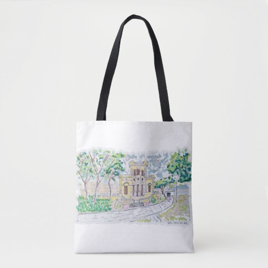 Tote Bag Villa Historique Jaune (Devant)