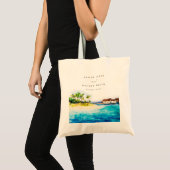 Tote Bag Villa Tropical Overwater Seascape Beach Mariage (Devant (produit))