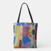 Tote Bag Village d'été Abstrait Épaule (Dos)