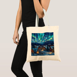 Tote Bag Village d'hiver en verre teinté panoramique