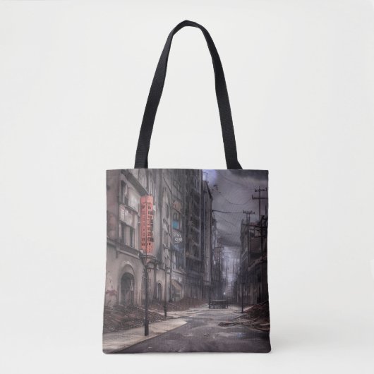 Tote Bag Ville abandonnée | Dystopie post-apocalyptique (Devant)