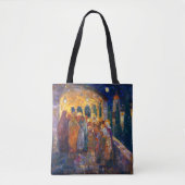 Tote Bag Ville de nuit néo-impressionniste (Devant)