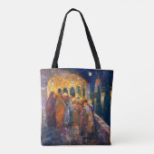 Tote Bag Ville de nuit néo-impressionniste (Dos)
