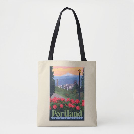 Tote Bag Ville de Rose | Portland, Oregon (Devant)