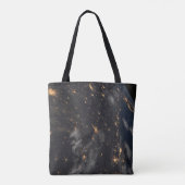 Tote Bag Ville Lumière La Nuit Sur La Planète Terre (Dos)
