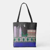 Tote Bag Ville nocturne (Dos)