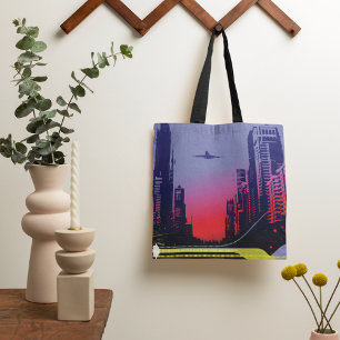 Tote Bag Ville Urbaine À Dusk