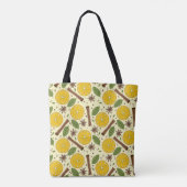 Tote Bag Vin chaud de Noël épicé jaune clair (Dos)