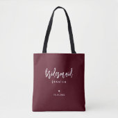 Tote Bag Vin de Bourgogne Simple Moderne Script (Devant)