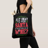 Tote Bag Vin de Noël vin rouge (De près)