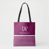 Tote Bag Vin Monogrammé blanc horizontal (Devant)