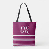 Tote Bag Vin Monogrammé blanc horizontal (Dos)