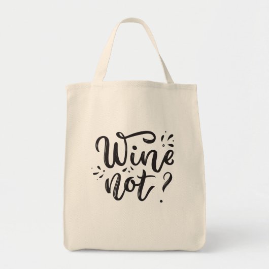 Tote Bag Vin Pas D'Alcool Thème Vin Shopping (Devant)