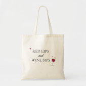 Tote Bag Vin rouge féminin gras (Devant)