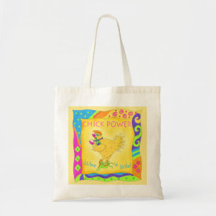 Tote Bag Vin un peu poux puissance Personnalisé Jaune