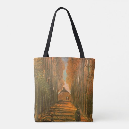 Tote Bag Vincent van Gogh - Avenue des peupliers à l'automn (Dos)