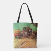 Tote Bag Vincent van Gogh - Campement de Gitans Caravanes (Dos)