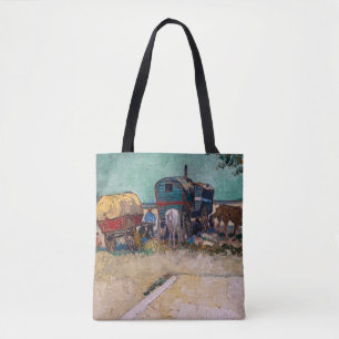 Tote Bag Vincent Van Gogh - Caravanes, Camp de Tziganes prè