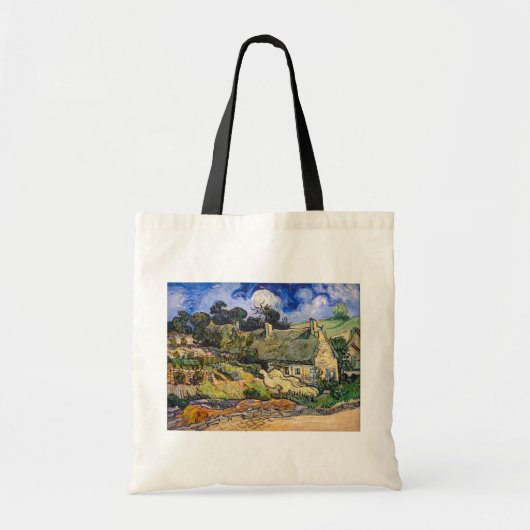 Tote Bag Vincent Van Gogh - Chalets de chaume à Cordeville (Devant)