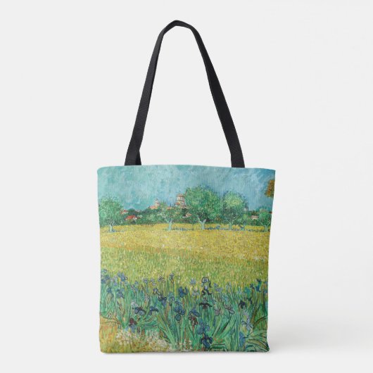 Tote Bag Vincent van Gogh - Champ avec Iris près d'Arles (Dos)