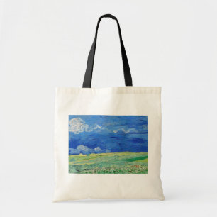Tote Bag Vincent van Gogh - Champs de blé sous des nuages o