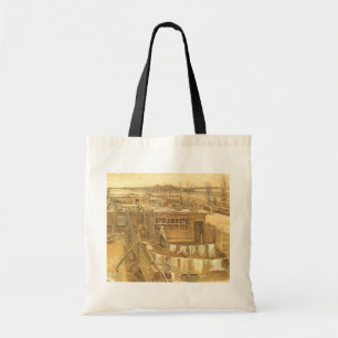 Tote Bag Vincent van Gogh - Chantier de charpentier et less