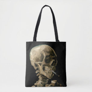 Tote Bag Vincent van Gogh - Crâne avec cigarette allumée