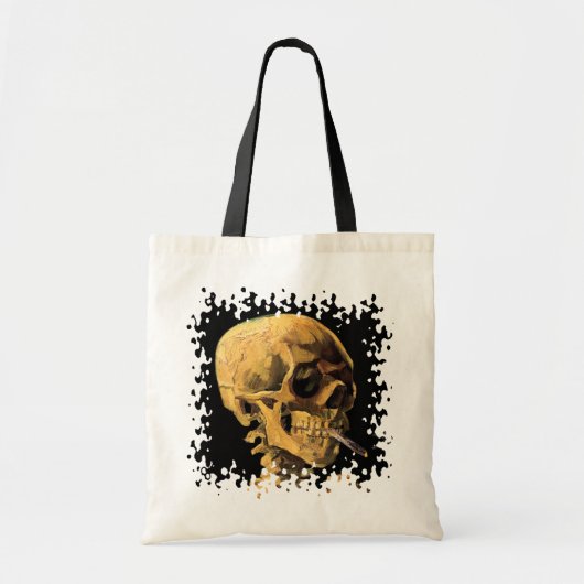 Tote Bag Vincent Van Gogh - Crâne avec cigarette brûlante (Devant)