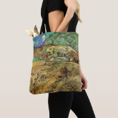 Tote Bag Vincent van Gogh - Fermé champs de blé avec paysan (De près)