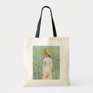 Tote Bag Vincent van Gogh - Fille en blanc