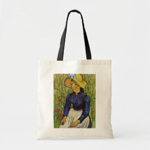 Tote Bag Vincent van Gogh - Fille paysanne en Casquette de 