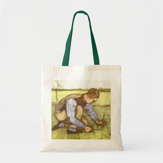 Tote Bag Vincent van Gogh - Garçon coupant de l'herbe à la  (Devant)
