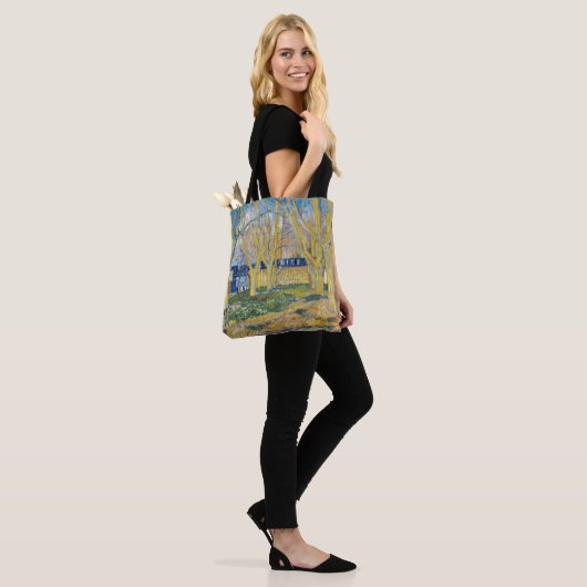 Tote Bag Vincent van Gogh - Le Train Bleu (Sur le modèle)