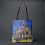 Tote Bag Vincent van Gogh - L'église d'Auvers<br><div class="desc">L'église d'Auvers / l'Eglise à Auvers-sur-oise par Vincent Van Gogh en 1890</div>
