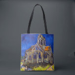Tote Bag Vincent van Gogh - L'église d'Auvers<br><div class="desc">L'église d'Auvers / l'Eglise à Auvers-sur-oise par Vincent Van Gogh en 1890</div>